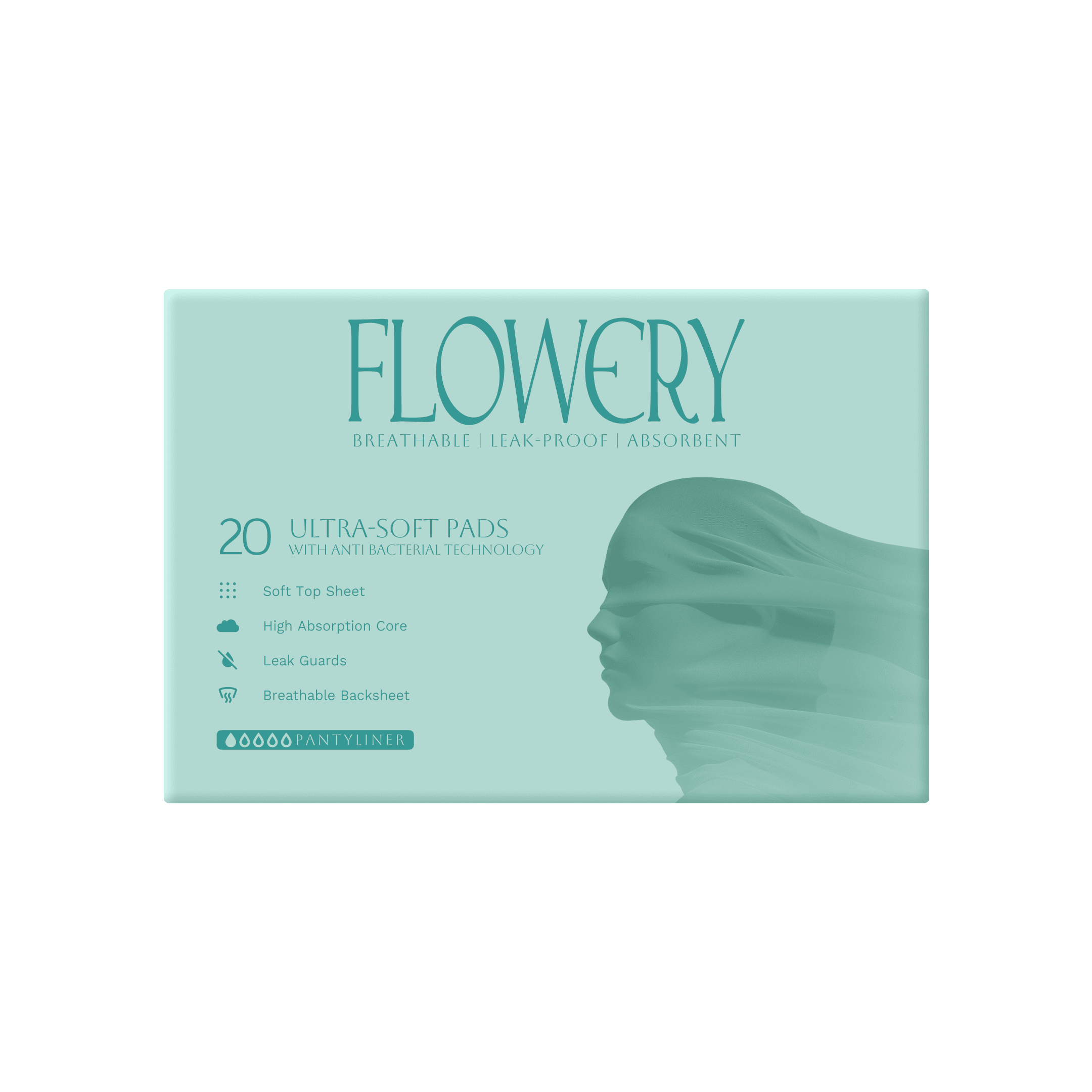 Flowery Sanitary Pad Pantyliner - Hover view