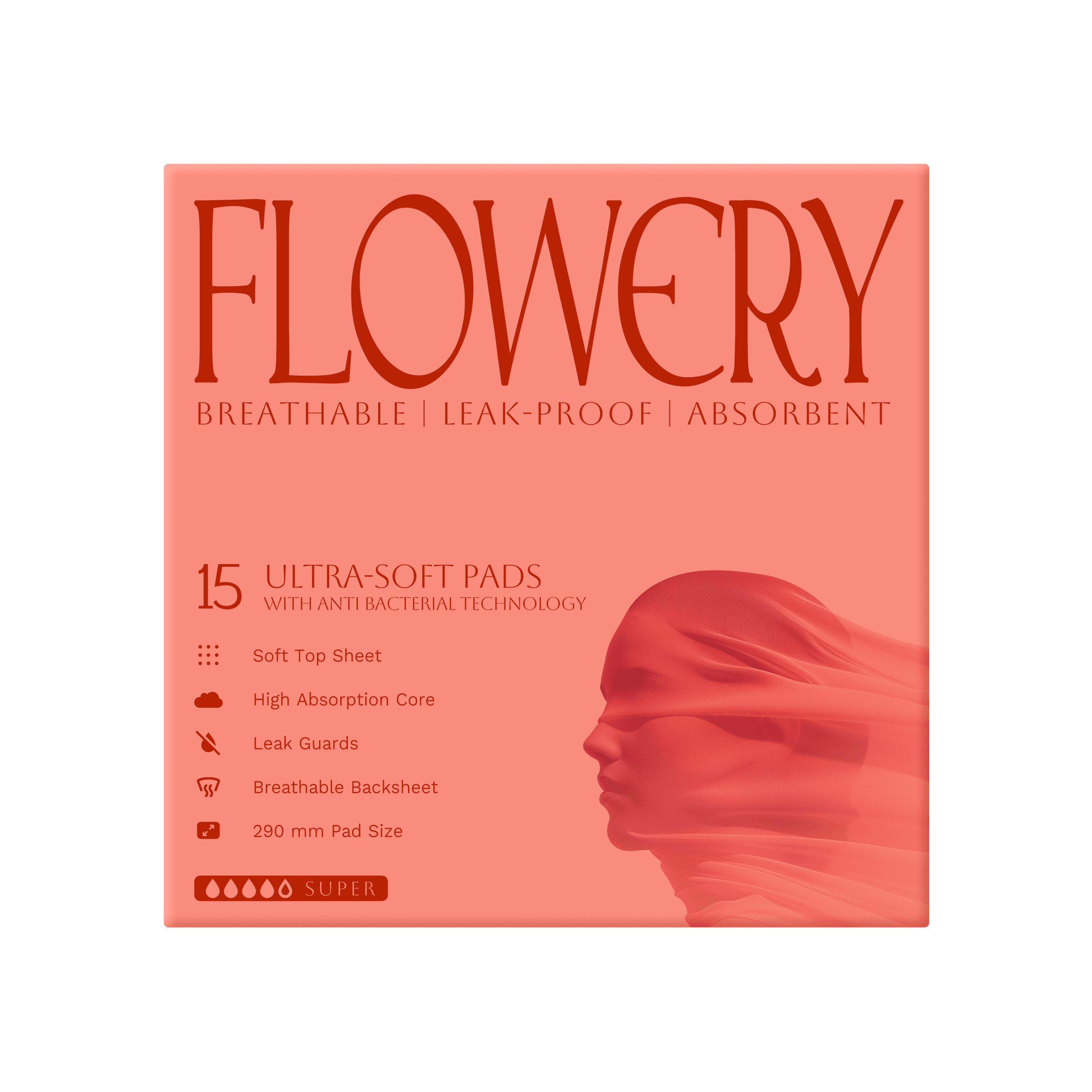 Flowery Sanitary Pad Super - Hover view